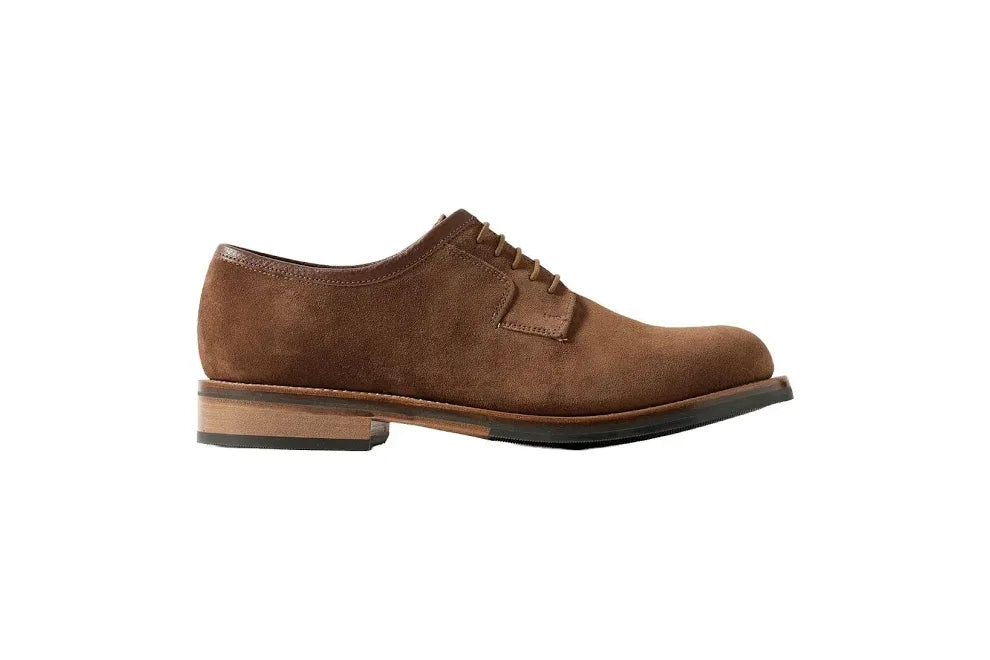 Grenson Camden Leather-Trimmed Suede Derby Shoes