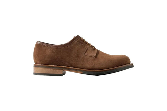 Grenson Camden Leather-Trimmed Suede Derby Shoes