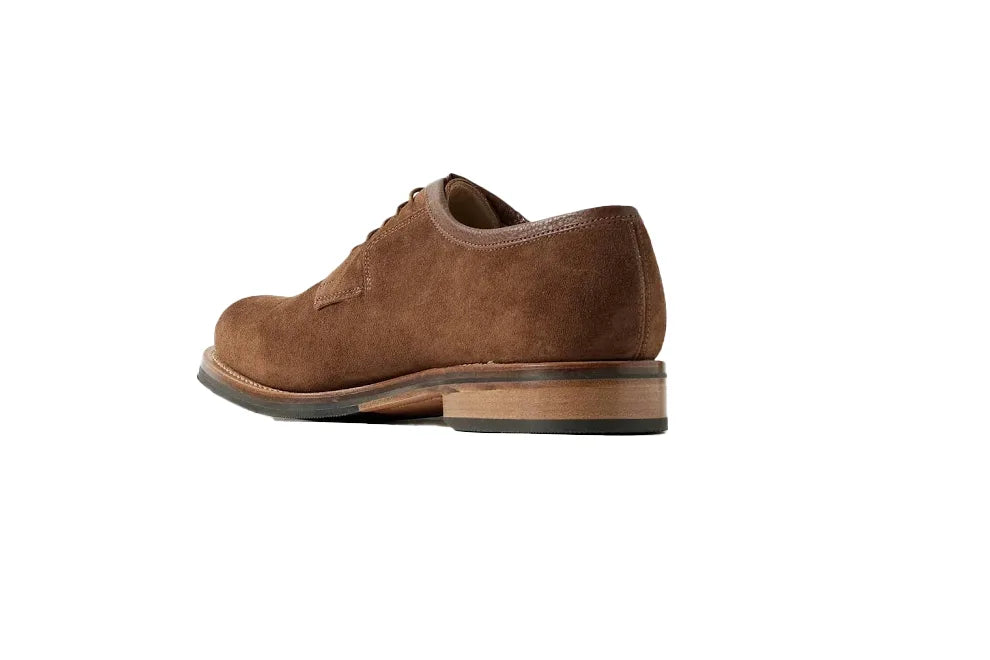 Grenson Camden Leather-Trimmed Suede Derby Shoes