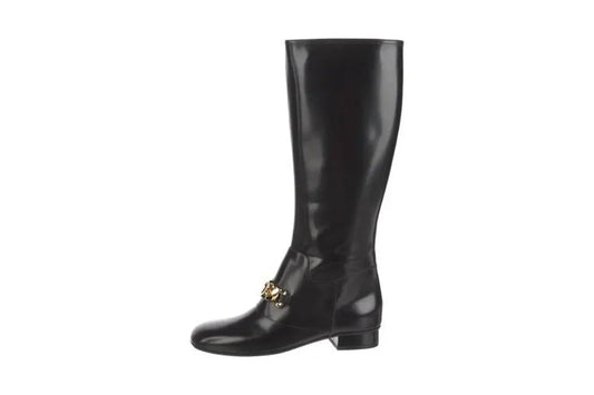 Gucci Interlocking G Logo Leather Riding IT Boots