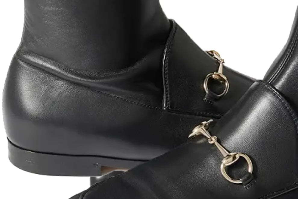 Gucci Jordaan Horsebit-detailed Leather Knee Boots