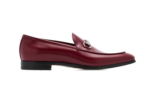 Gucci Men's Next Leather Maroon Loafers