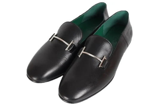 Hermes Saga Leather Loafers
