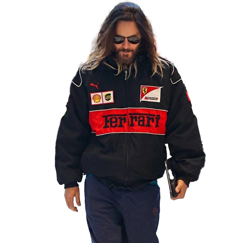 Jared Leto Vintage Ferrari F1 Jacket – Zee Leather