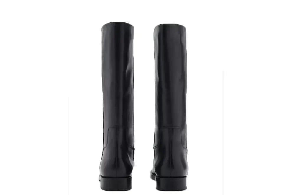 Knee-high leather Black Boots