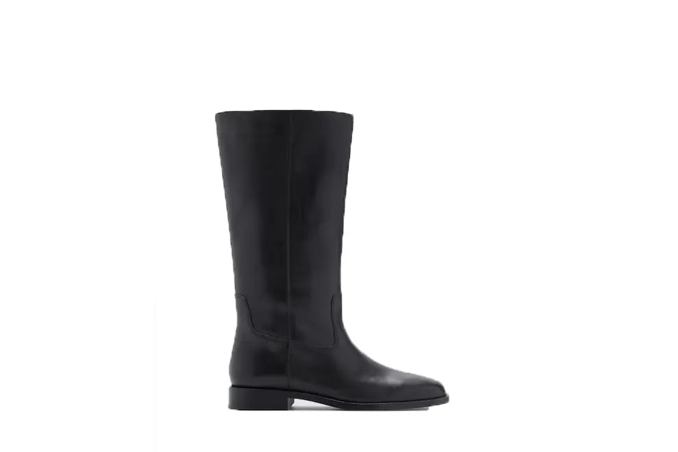 Knee-high leather Black Boots