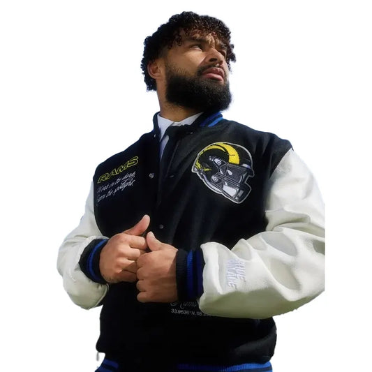 Kyren Williams Shoe Palace Nike LA Rams Rivalries Varsity Jacket