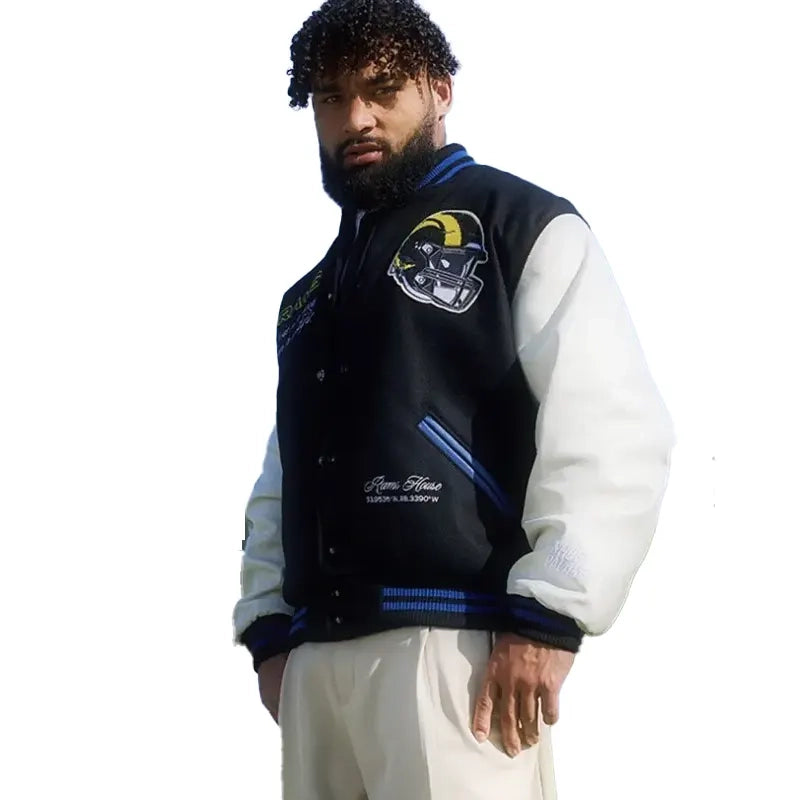Kyren Williams Shoe Palace Nike LA Rams Rivalries Varsity Jacket