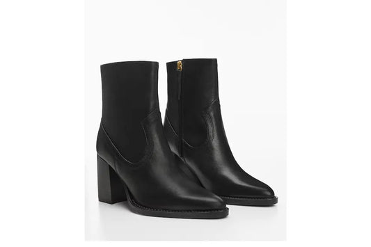 Leather Ankle Boots Women