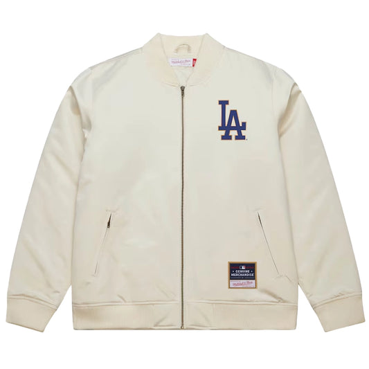 Los Angeles Dodgers Cream 2025 World Series Champions Bomber Jacket