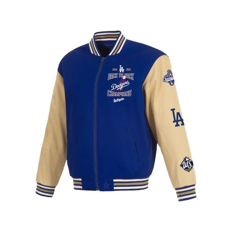 Los Angeles Dodgers Back-To-Back World Series Champions Twill Jacket