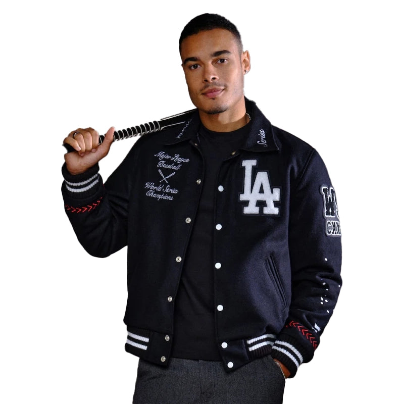 LA Dodgers Joshua Vides x Fanatics World Series Champions Varsity Jacket