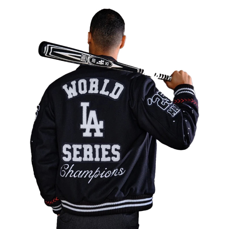 LA Dodgers Joshua Vides x Fanatics World Series Champions Varsity Jacket