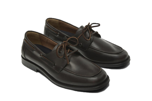 Men Brown Leather Deck Shoes