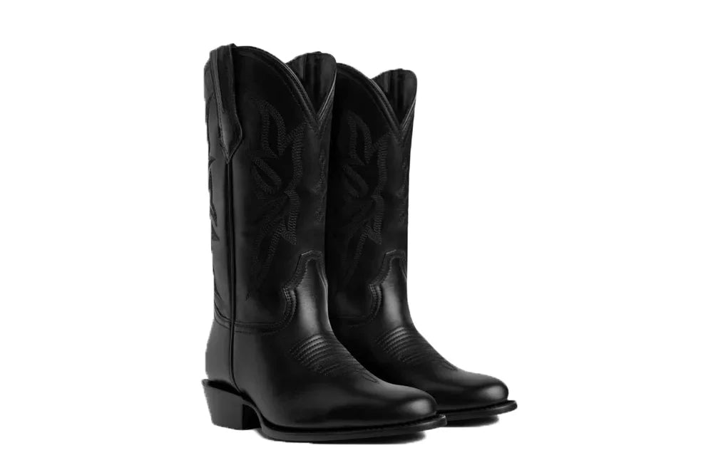 Mens Maverick Black Cowboy Boots