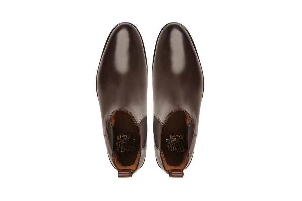 Dark Brown Calf Leather Chelsea Boot