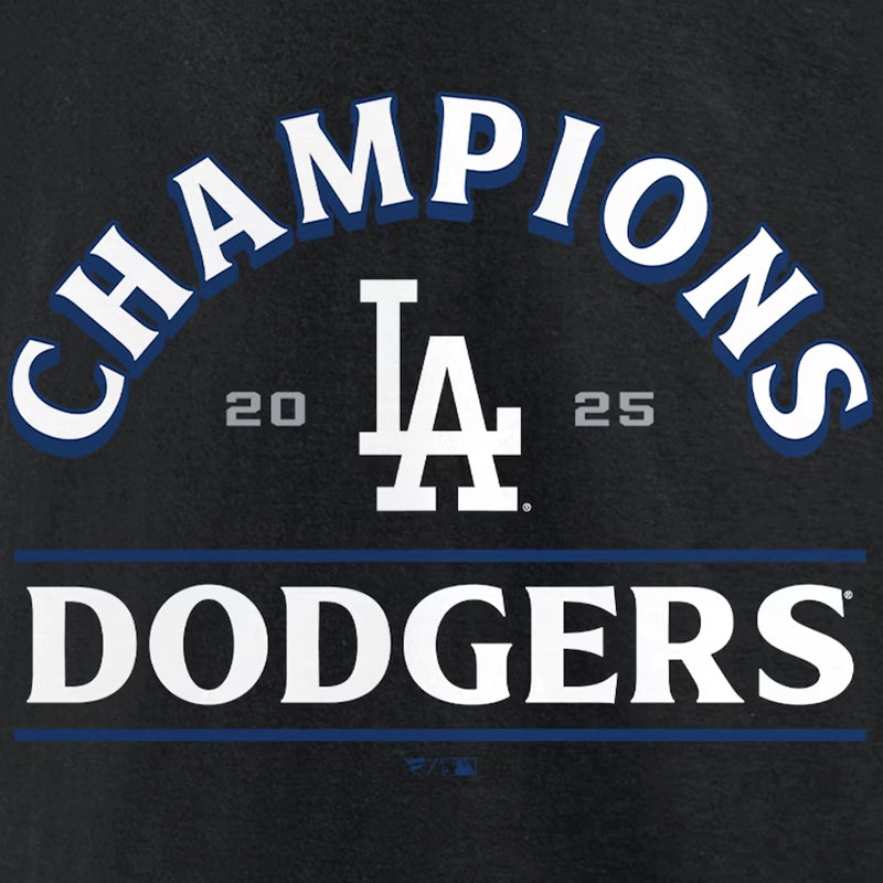 Los Angeles Dodgers Black 2025 World Series Champions Custom Name & Number Hoodie