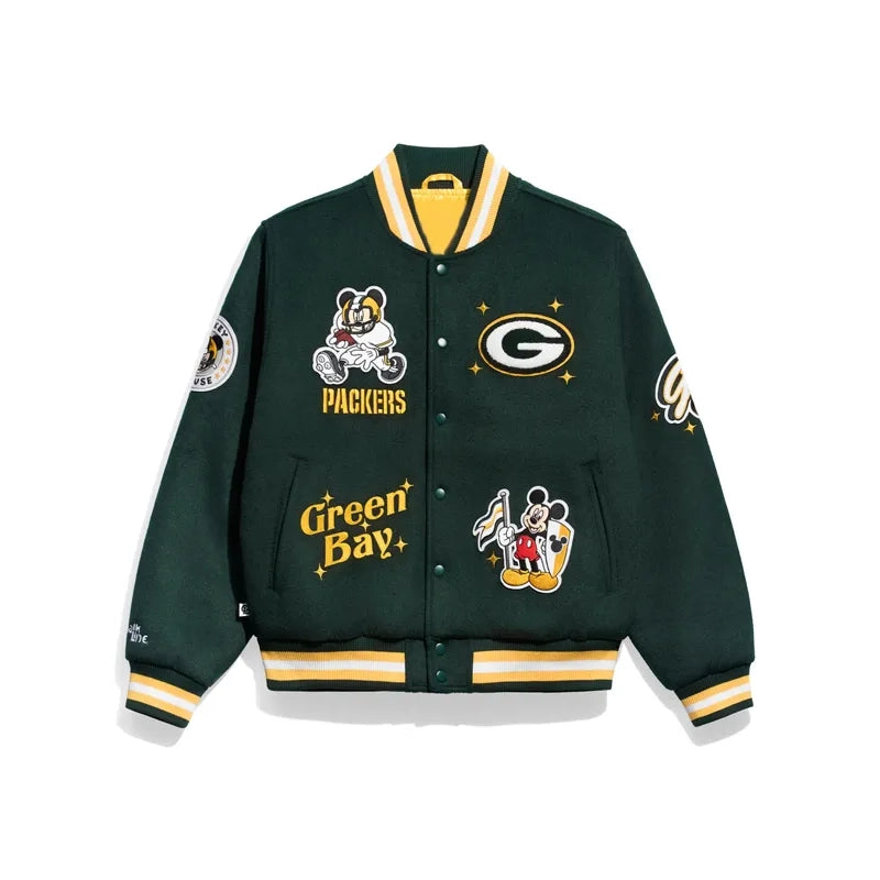 Green Bay Packers x Mickey Mouse Varsity Jacket