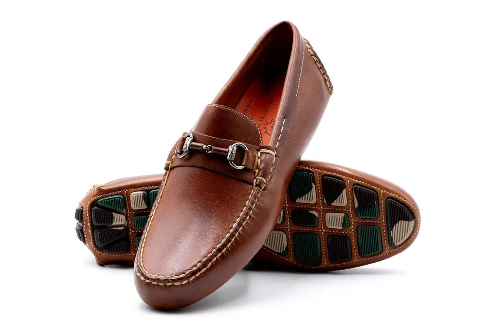 Monte Carlo Saddle Leather Horse Bit Driving Loafers