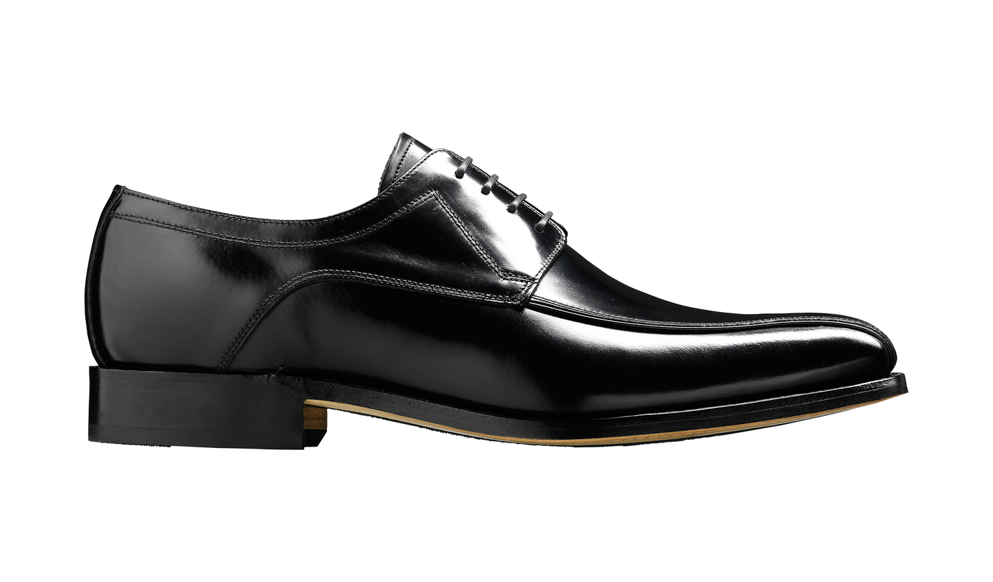 Newbury - Black Hi-Shine Derby Shoe
