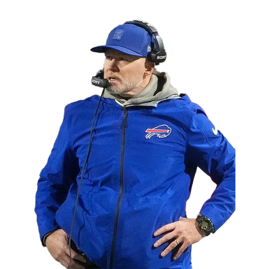 Sean McDermott Buffalo Bills 2025 Blue Zip Jacket