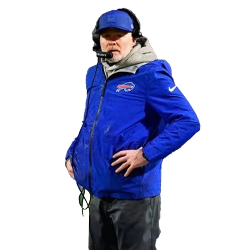 Sean McDermott Buffalo Bills 2025 Blue Zip Jacket