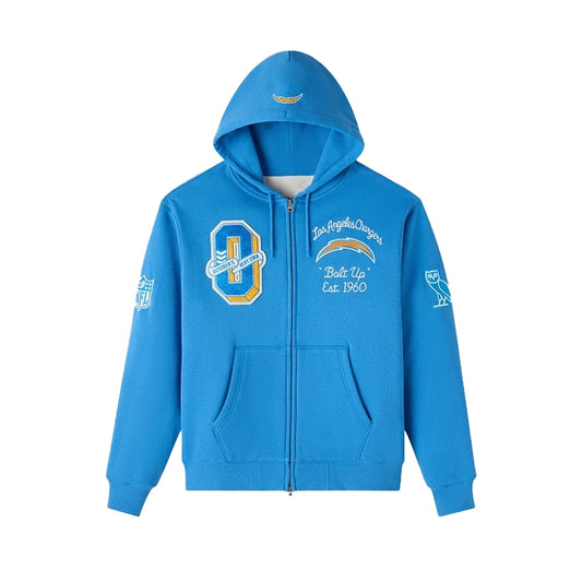 OVO 2025 Los Angeles Chargers Waffle Lined Hoodie