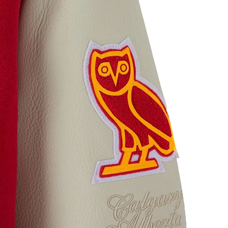 OVO X NHL Calgary Flames Varsity Jacket