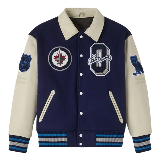OVO X NHL Winnipeg Jets Varsity Jacket