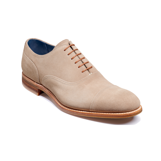 Men’s Pullman Oxford Shoes – Parchment Beige Suede
