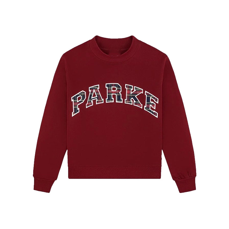 Parke Holiday Plaid Varsity Mockneck Sweatshirt