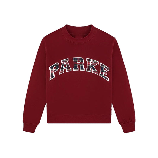 Parke Holiday Plaid Varsity Mockneck Sweatshirt