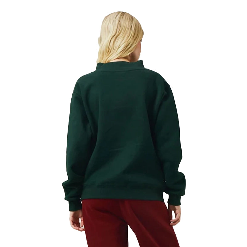 Parke Holiday Varsity Mockneck Green Sweatshirt