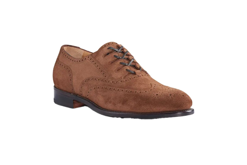 Paul Stuart Suede Brogue Wingtip Derby Shoes