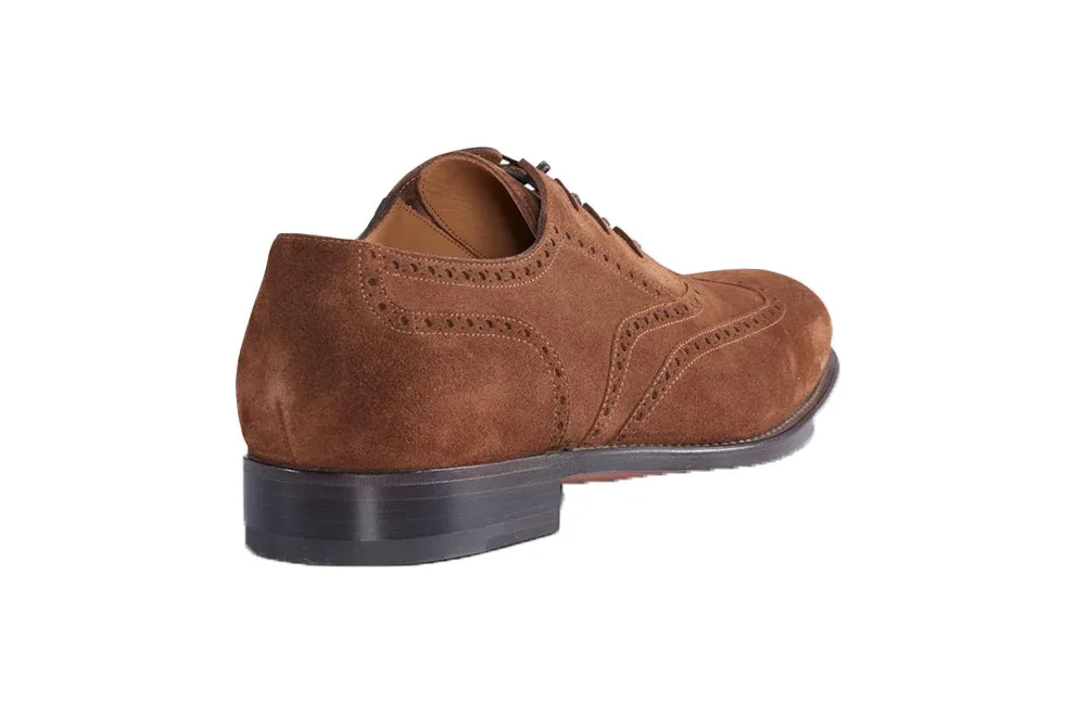Paul Stuart Suede Brogue Wingtip Derby Shoes