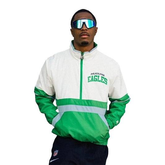 Philadelphia Eagles Green and White Starter Jacket
