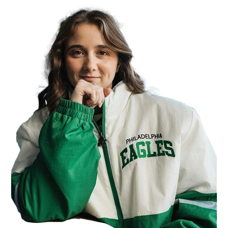 Philadelphia Eagles Green and White Starter Jacket