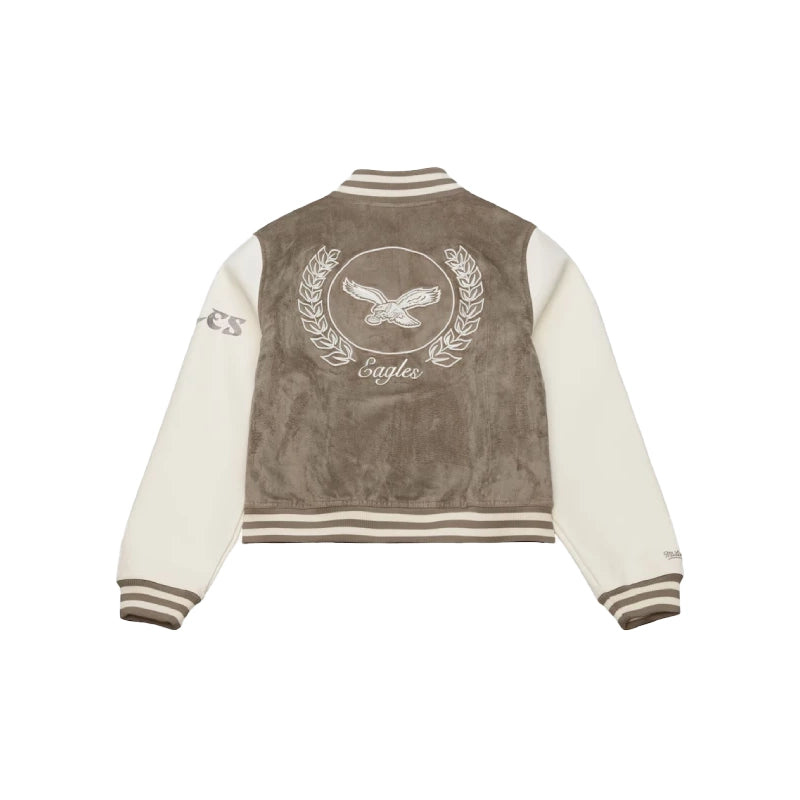 Philadelphia Eagles Tan-Cream Varsity Jacket