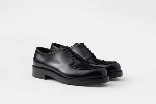 Prada Brushed Leather Derby Shoes