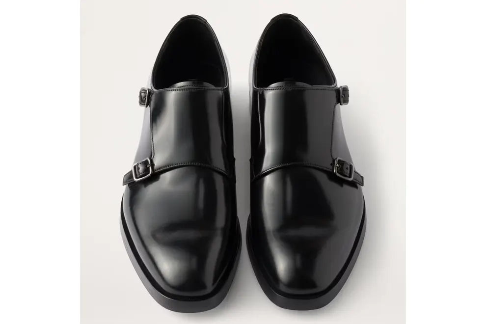 Prada Leather Double Monk Shoes