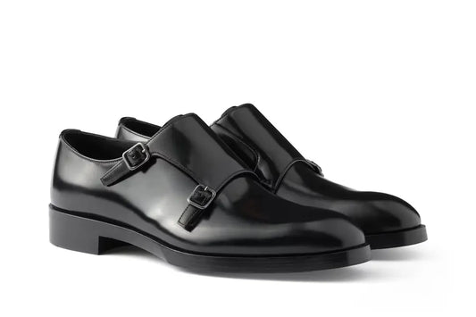Prada Leather Double Monk Shoes