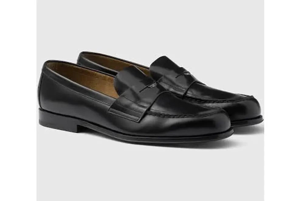 Prada Men's Brushed Leather Loafers