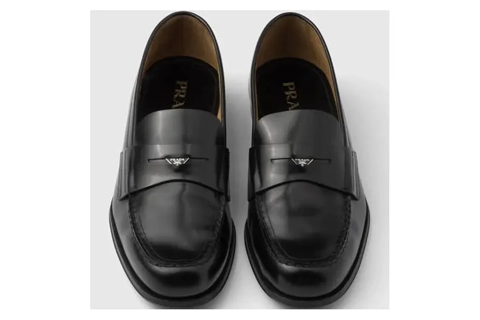 Prada Men's Brushed Leather Loafers