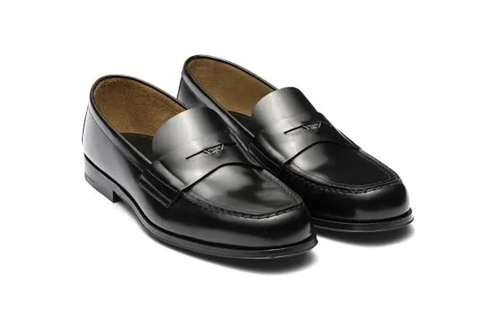 Prada Men's Brushed Leather Loafers