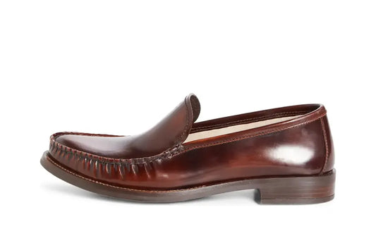 Prada Moc Toe Leather Loafer