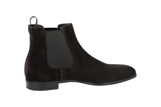Prada Suede Chelsea Booties Ankle Half Boots Shoes