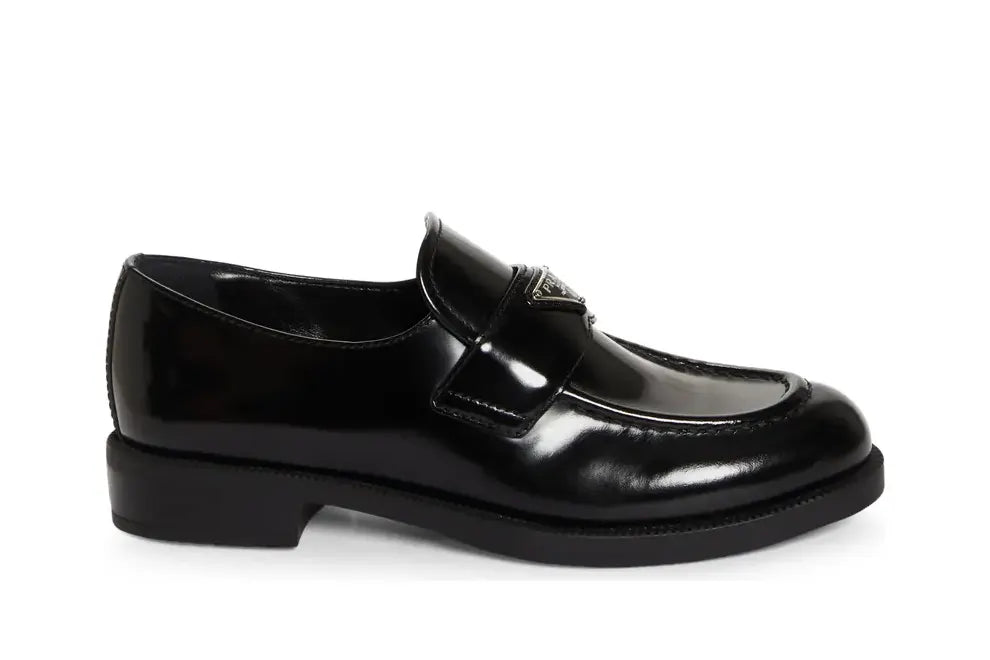 Prada Triangle Logo Patent Leather Loafer