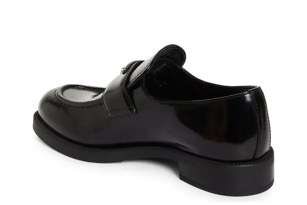 Prada Triangle Logo Patent Leather Loafer