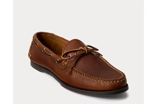 Ralph Lauren Men's Iver Leather Moc Boat Shoe