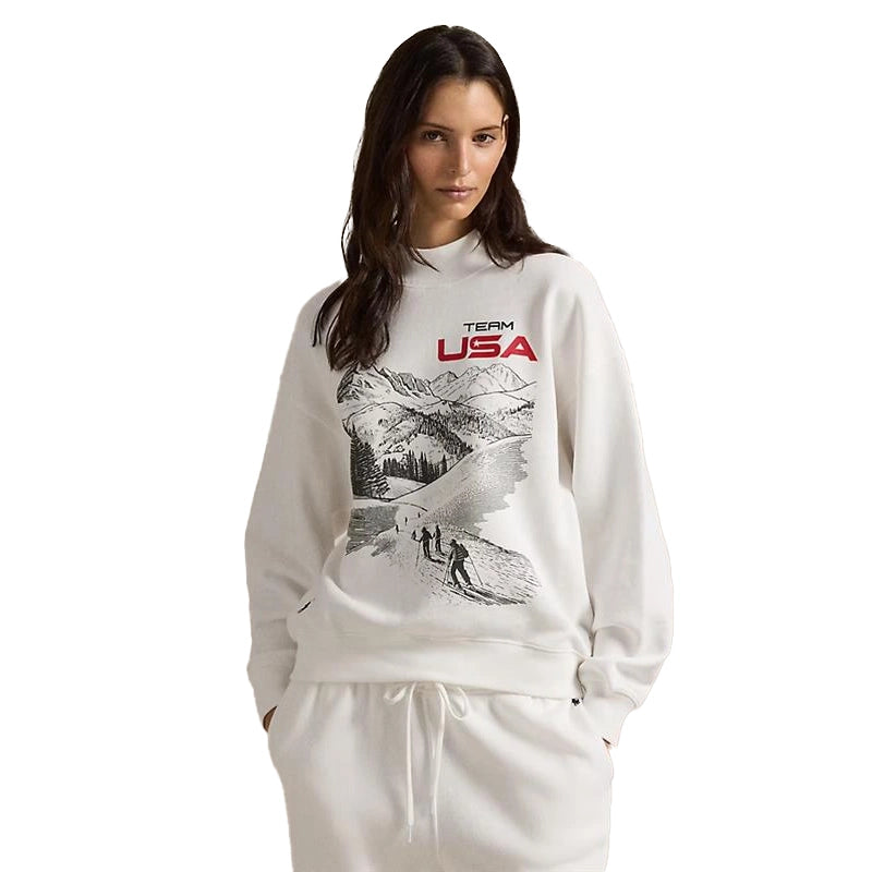 Polo Ralph Lauren Team USA Graphic Fleece Mockneck Sweatshirt